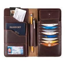 Texas Heritage Leather Travel Wallet & Passport Organizer